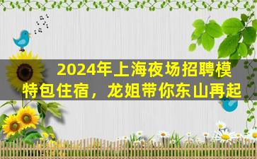 2024年上海夜场招聘模特包住宿，龙姐带你东山再起